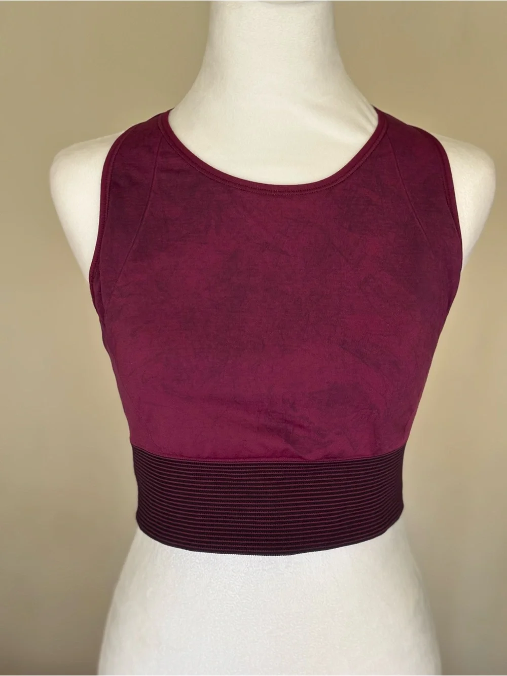 Lululemon Sleeveless Maroon Crop Tank Top